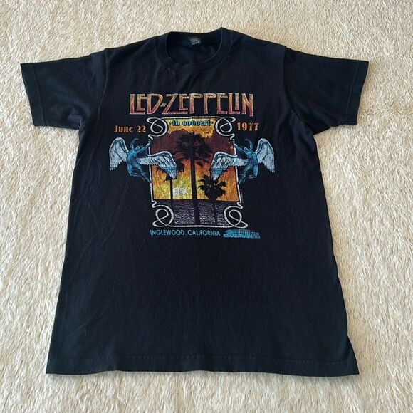 Led Zepplin short sleeve shirt black size small - Picture 3 of 16